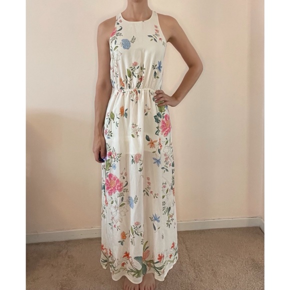 Club Monaco Chelsea silk flower maxi dress - Picture 7 of 8